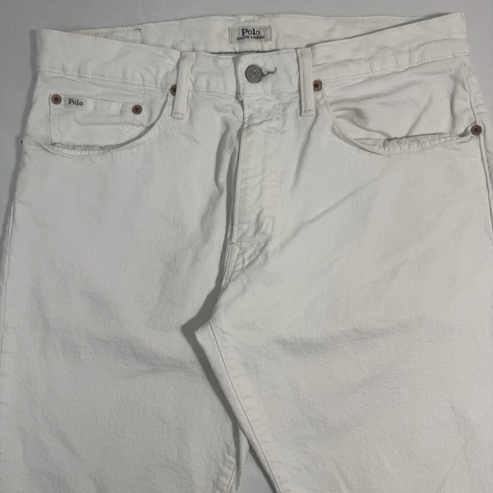 Polo Ralph Lauren Hampton Straight Denim Jeans Men Sz 32 x 30 White